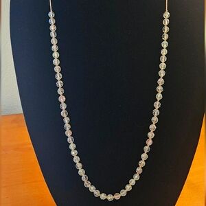 World Market Light Yellow Crystal Beaded Necklace